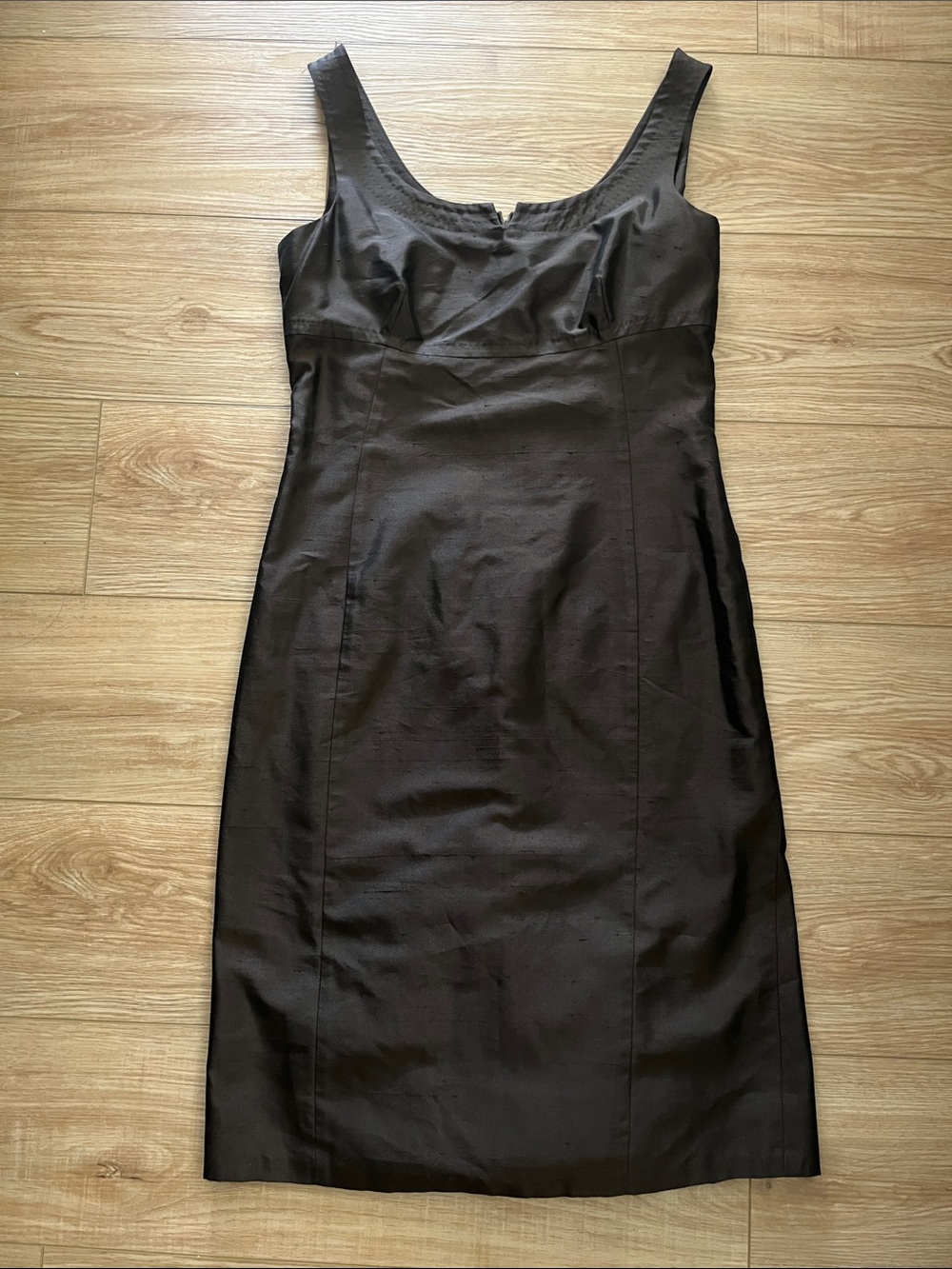 NWOT MaxMara chocolate brown cotton silk career dress